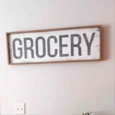 Grocery Wall Sign Decor art home picture Kirklands Large Accent wood say