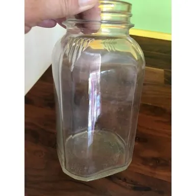 Vintage 1940s Owens-Illinois Glass Bottle Jar 1 Quart