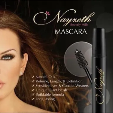 NEW Nayzeth Beverly Hills Mascara Black No smearing; Grows lashes, larger brush