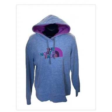 The North Face Women's Half Dome Pullover Hoodie - Grey/Purple - Size L