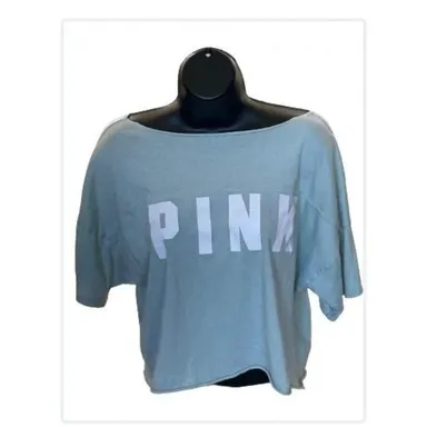 Victoria's Secret PINK Cropped T-Shirt - Size Small - Light green