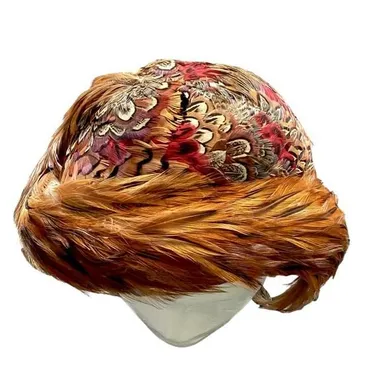 Vintage 1960 Pheasant Feather Hat. MC
