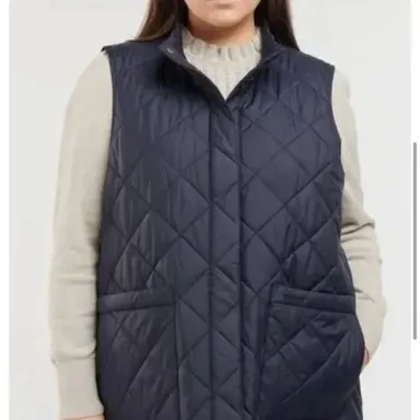 NWT Barbour Navy Cosmia Comia Liner Vest Quilted Layering Classic Tuckernuck
