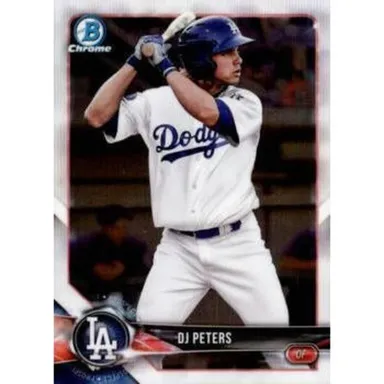 2018 Bowman Chrome Prospects D.J. Peters BCP31 Los Angeles Dodgers