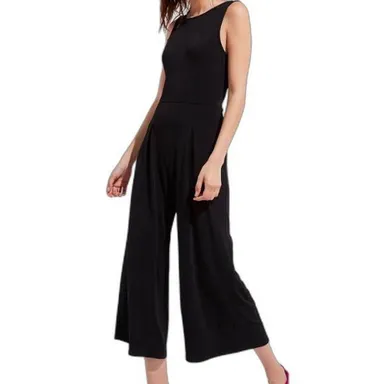 Urban Outfitters Black UO Crepe Backless Tie-Back Cropped Wide Leg Jumpsuit M