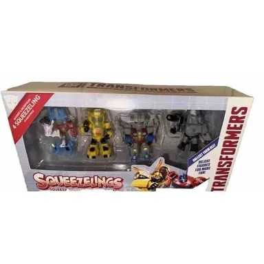 Transformers Squeezelings Megatron, Optimus Prime, Bumblebee 4 Figure Pack