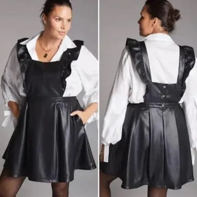 Maeve Anthropologie Faux Leather Mini Dress Size 12