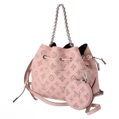 Louis Vuitton Bella Mahina Calf Leather Magnolia Pink Bucket Shoulder Bag M57068