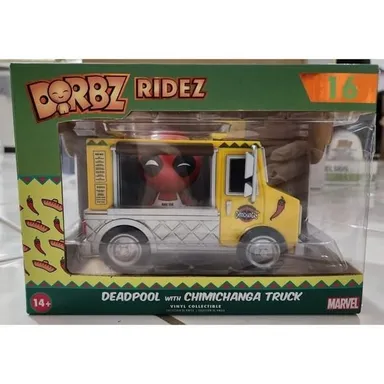 New Funko Dorbz Ridez: Marvel Deadpool Chimichanga Delivery Truck 16 DAMAGED BOX