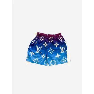 Louis Vuitton Blue & Purple Gradient Monogram Swimshorts