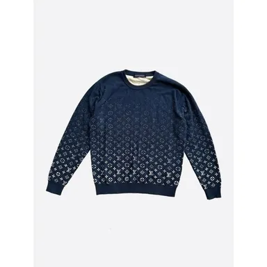 Louis Vuitton Navy & White Gradient Monogram Sweater