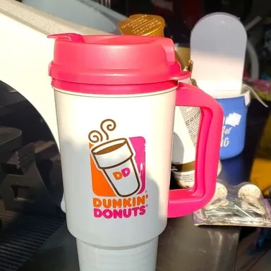 Vintage Dunking Donuts Pink Cup