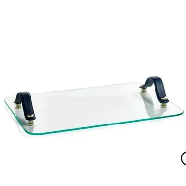 Lucena Long Glass Bar Tray by Zodax NWT