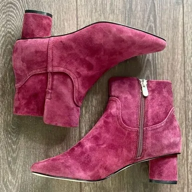 Draper James Bethany Ankle Booties in Burgundy. Size 7. NWOT!