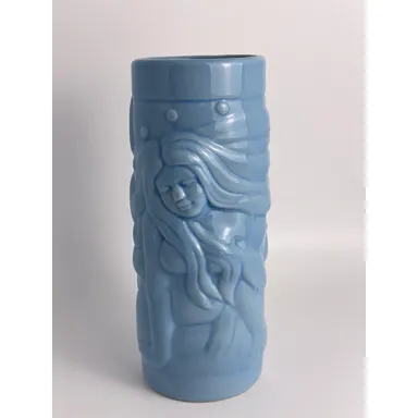 Vintage Dynasty Ceramic Mermaid Tiki Mug/Vase Blue Mermaid Fish 14 oz 7"