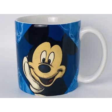 Collectible Disney Store Coffee Cup Mug 16 oz Mickey Mouse wHand On Face Smiling