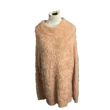 Soft Surroundings Pink Cumulous Mock Neck Pullover Sweater Size XL