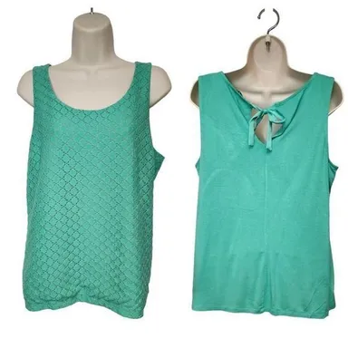The Limited Women's Teal  Round Neck Sleeveless Top Blouse Size Large