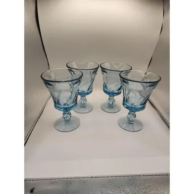 Jamestown Blue by Fostoria, Glass Water Goblet