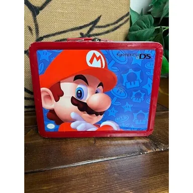 Super Mario Bros Nintendo DS Metal Carrying Case Tin Lunch Box Full Size