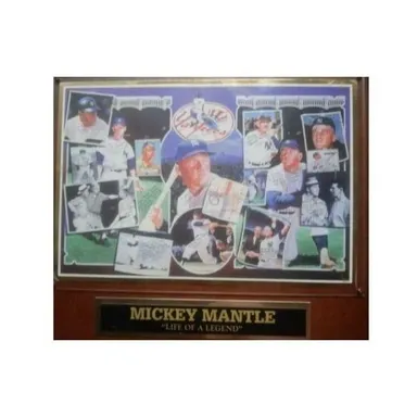 Mickey Mantle Life of a Legend Plaque | Commemorative Collectible
