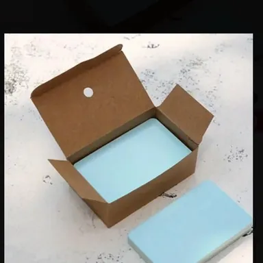 100 piece vintage inspired blank craft cards w/ sturdy  portable storage box