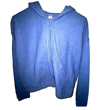 Old Navy Cropped Blue Zip up Long sleeves Hoodie size Xsmall