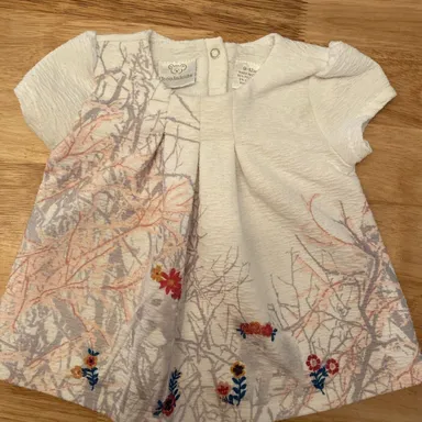 Koala Baby Boutique Baby Girls Floral Dress Sheer Overlay Size 9-12 Months