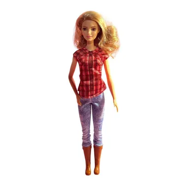 Barbie Career Farmer Plaid Shirt 2016 DVF53 You Can Be Anything Neysa