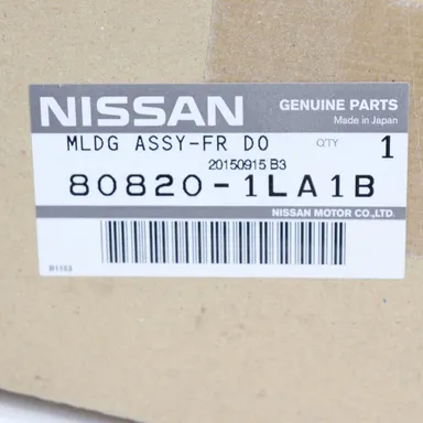 Nissan 80820-1LA1B Moulding Assembly Front Door Outside RH 2017-2019 Armada OEM