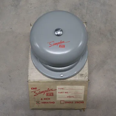 Simplex STR 4017 6" Grey Vibrating Bell Part 624-235 240V 50CYC NOS W Mount