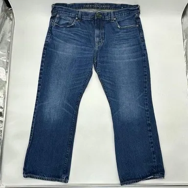 American Eagle Original Bootcut Men's Size 40x30 100% Cotton Denim Blue Jeans