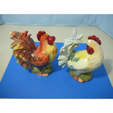 Vintage Pair of  Roosters CIC  S & P With Stoppers