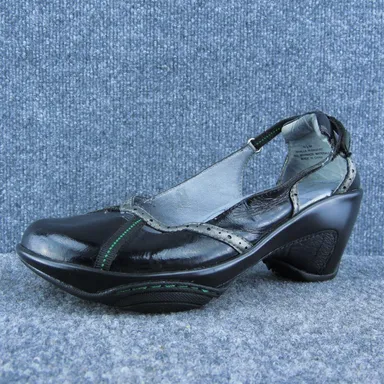 J-41 Sevilla Women Clog Shoes Black Synthetic Slip On Size 6.5 Medium