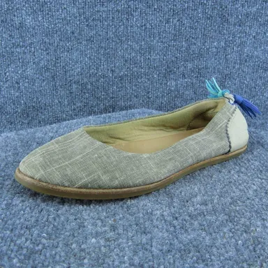 UGG Women Flat Shoes Gray Leather Slip On Size 6.5 Medium