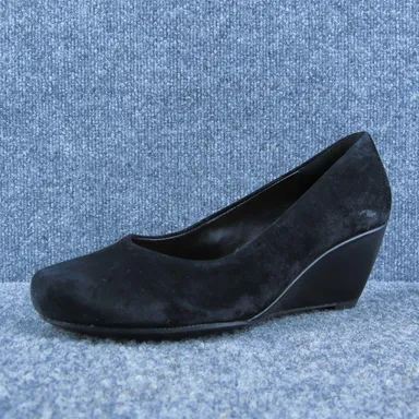 Clarks Artisan Women Pump Heel Shoes Black Leather Size 7.5 Medium