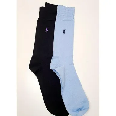 New Polo Ralph Lauren Dress Socks 2 Pairs Men's Dress Trouser Size 10-13