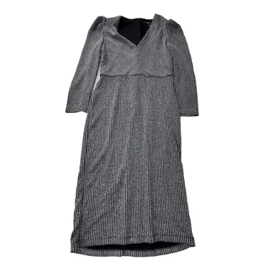 Maggy London Dress Women's Grey Striped Size 10 Fashion College Classy