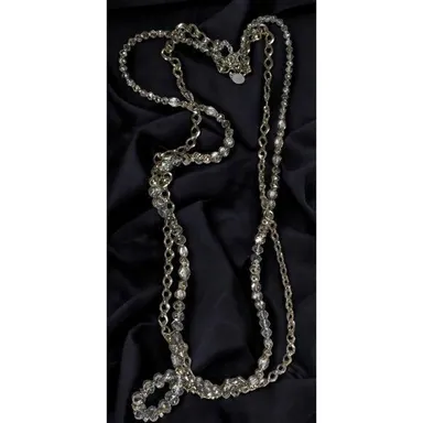 White House Black Market Glass Chain Opera Necklace