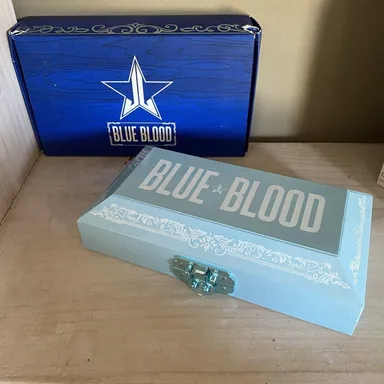 JEFFREE STAR COSMETICS EYESHADOW PALETTE BLUE BLOOD WITH BOX 100% ORIGINAL $52