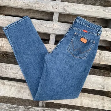 retro Wrangler high rise stretch wedgie jeans 11/12x34