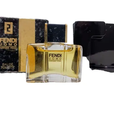Fendi UOMO Parfum Men Eau De Toilette SPLASH Travel .17 oz w Box NEW Original