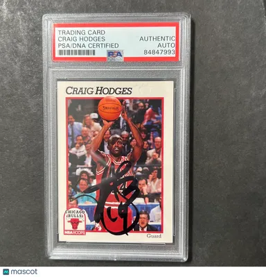 1991-92 NBA Hoops #29 Craig Hodges Signed Card AUTO PSA Slabbed Bulls