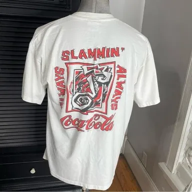 VINTAGE 1995 Single Stitch Always Slammin Coca-Cola Shirt Size XL