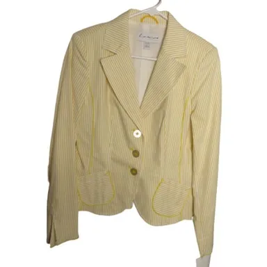 Luca Di‎ Firenze yellow pin striped blazer