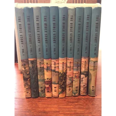 Vintage The Bible Story Complete 10 Volume Book Set Arthur S. Maxwell 1953-1957