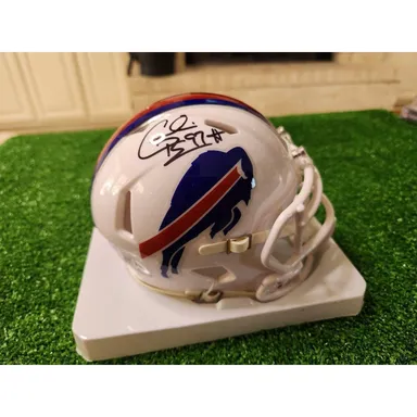 Cornelius Bennett Signed Buffalo Bills Mini Speed Football Helmet Beckett COA