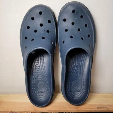 Crocs Womens Strapless Clogs Dark Blue - Size W 9