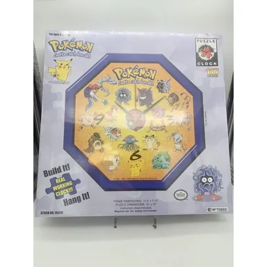 1998 Pokémon Puzzle Clock Official NINTENDO Licensed Product, SEALED NEW IN BOX!