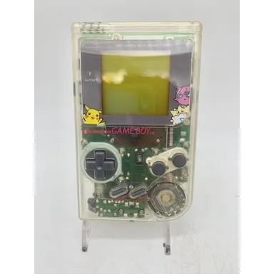 Nintendo Game Boy Original Handheld Console GameBoy Transparent W Pokemon Screen